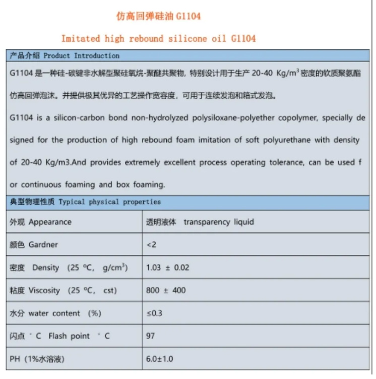 基隆市仿高回彈硅油G1104